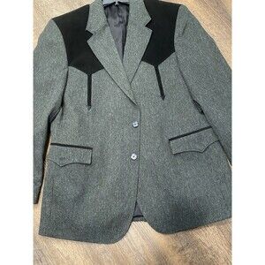 Circle S Dallas Texas Western Cowboy Blazer Sport Coat Size 46r Rockabilly Rodeo